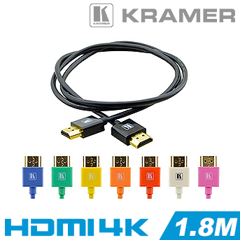 KRAMER<BR>PICO 超薄型高速 HDMI 線（1.8M）含乙太網路